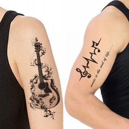 Share 94+ about guitar tattoo mehndi design unmissable .vn